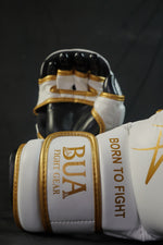 Load image into Gallery viewer, White & Gold MMA Sparring Gloves