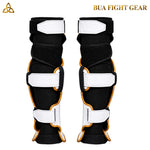 Load image into Gallery viewer, Shin & Knee Pads- White/Gold