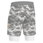 Load image into Gallery viewer, Grey/White Camo 2in1 Shorts