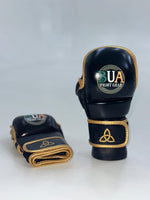 Load image into Gallery viewer, Black/Gold ‘Fight Night’ Gloves

