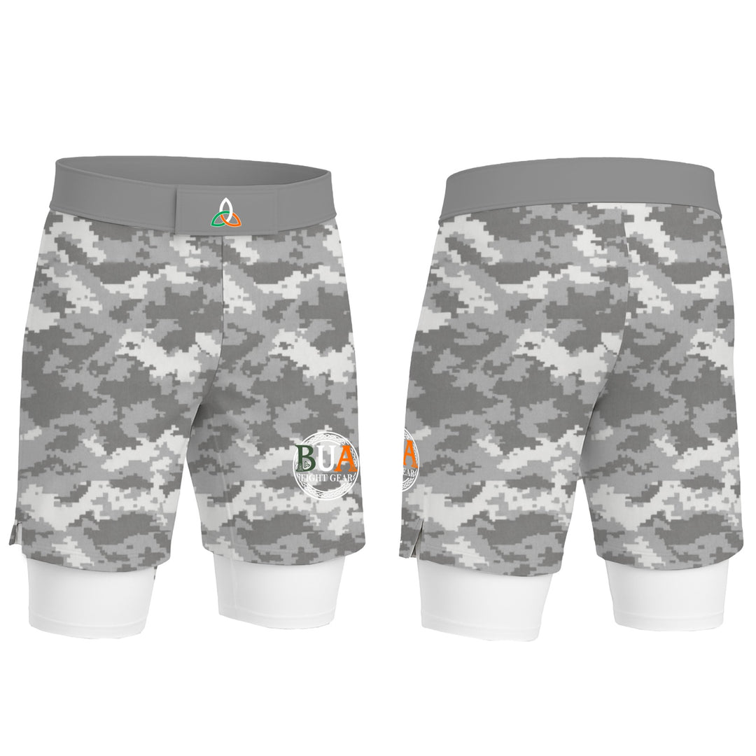 Grey/White Camo 2in1 Shorts