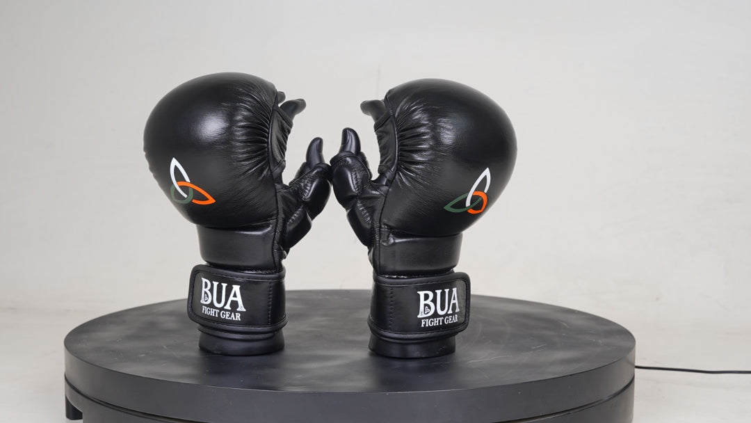 MMA Sparring Gloves 'Black Tri Colour'
