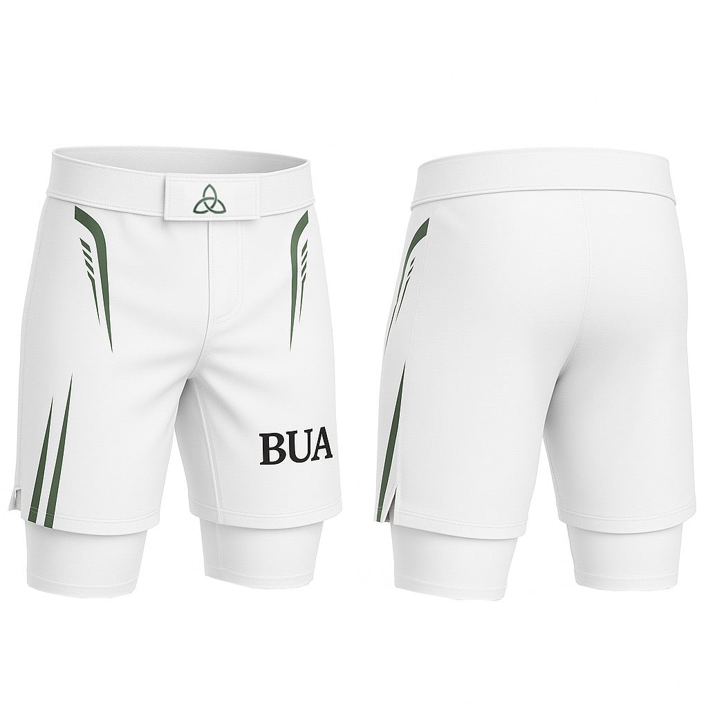 White/Green 2in1 Shorts