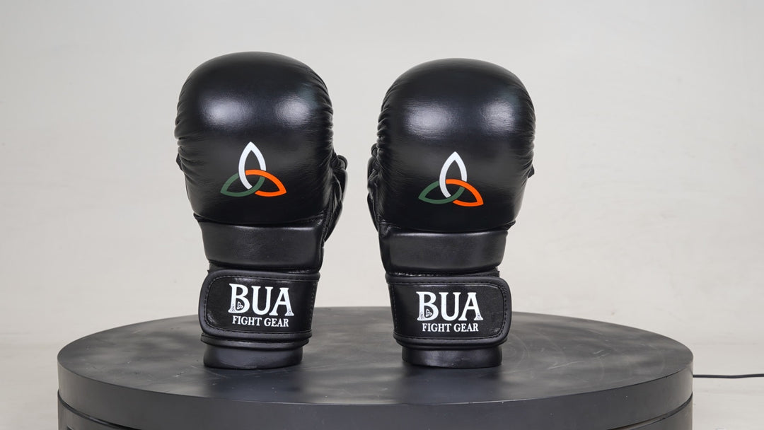 MMA Sparring Gloves 'Black Tri Colour'