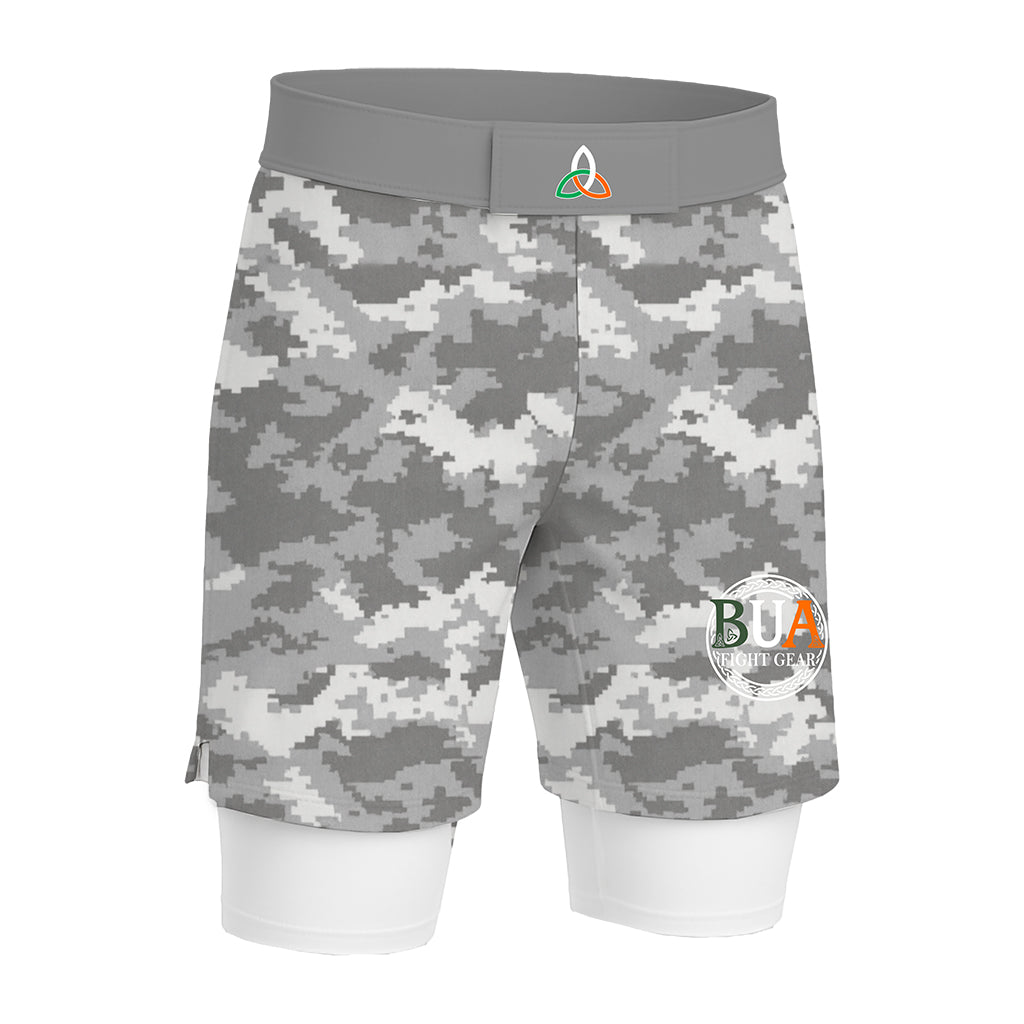 Grey/White Camo 2in1 Shorts