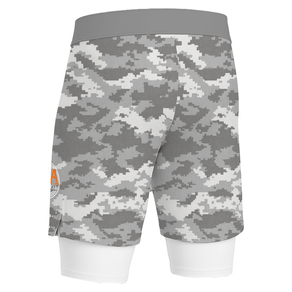 Grey/White Camo 2in1 Shorts