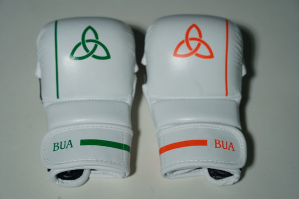 White/Green/Orange MMA Sparring Gloves