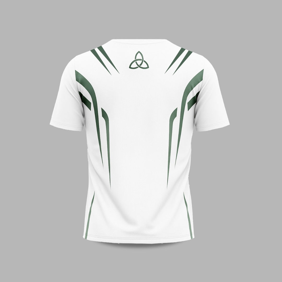 White/Green Performance Tee