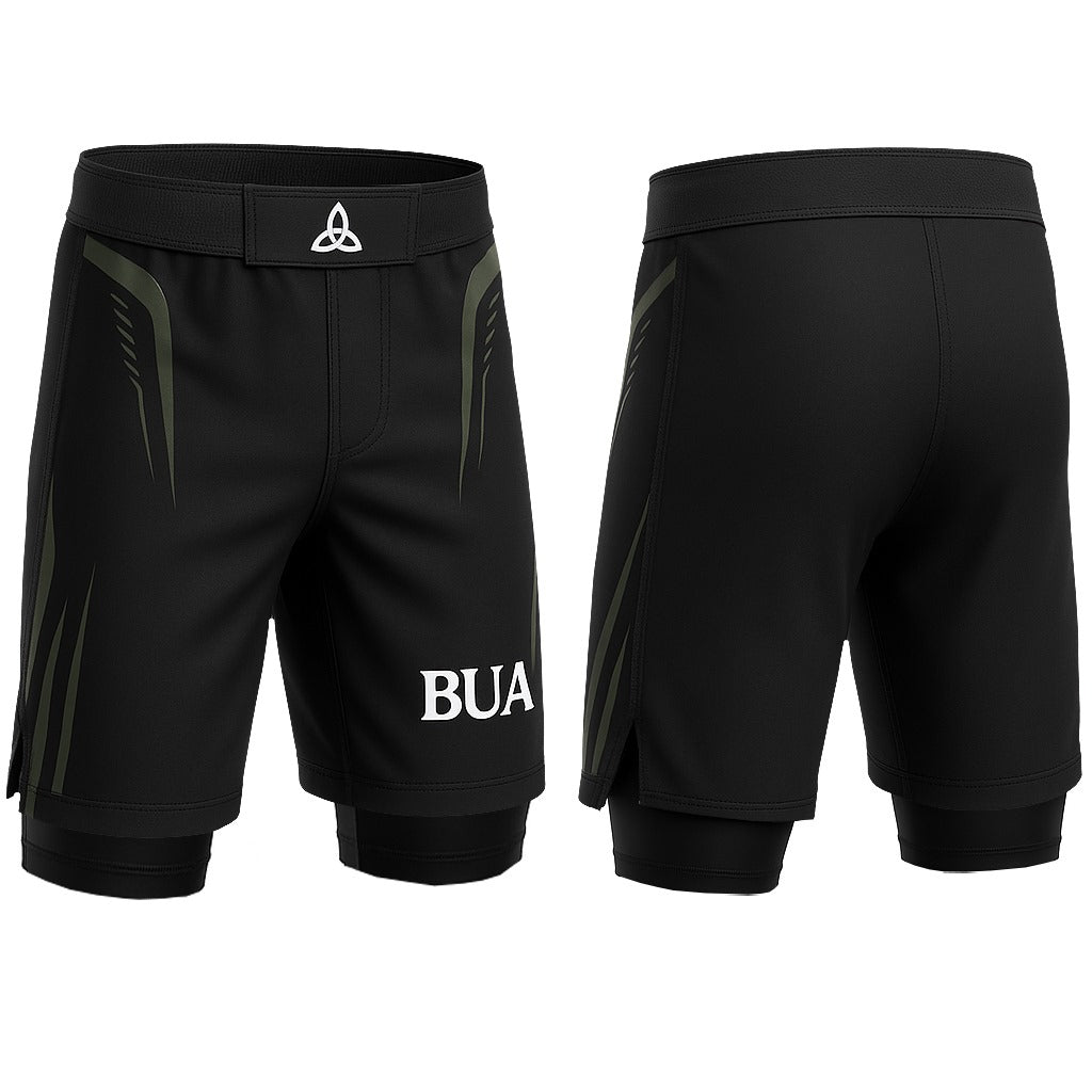 Black/Green 2in1 Shorts